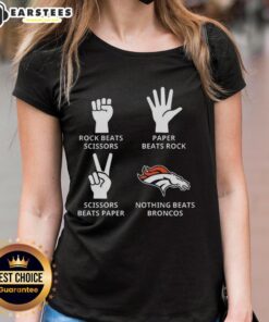 Denver Broncos football logo on a stylish ladies tee, perfect for fans who want to showcase team spirit in comfort.