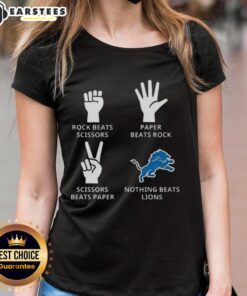 Detroit Lions football logo on a stylish ladies tee, perfect for fans showing team spirit and support.
