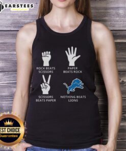 Alt Text: Top Nothing Beats Detroit Lions Football Logo Tank Top featuring bold team logo and comfortable design for fans.