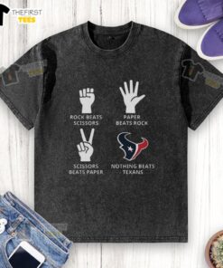 Top Nothing Beats Houston Texans Football Logo Washed T-Shirt in navy blue, showcasing team spirit and casual style.