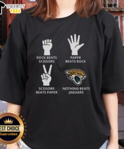 Jacksonville Jaguars football logo on a stylish ladies tee, perfect for fans showing team spirit.