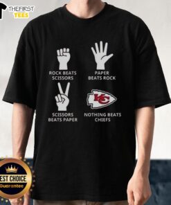 Top Nothing Beats Kansas City Chiefs Football Logo T-Shirt featuring bold team logo on a stylish design for fans.