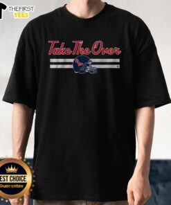 Top Ole Miss Football Take The Over T-Shirt featuring team colors and logo, perfect for game day enthusiasts.
