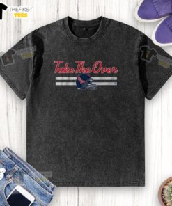 Top Ole Miss Football Take The Over washed t-shirt featuring a vintage design, perfect for fans and game day attire.