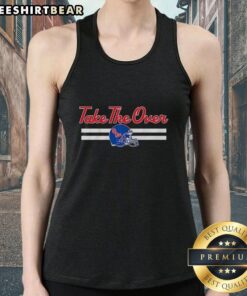 Top Ole Miss Rebels football take the over helmet tank top featuring team colors and logo for fans and game day wear.