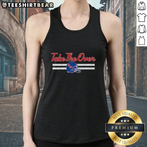 Top Ole Miss Rebels football take the over helmet tank top featuring team colors and logo for fans and game day wear.