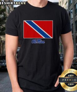 Alt Text: Top Ole Miss Rebels Football T-Shirt featuring Trinidad and Tobago flag design, perfect for fans and sports enthusiasts.