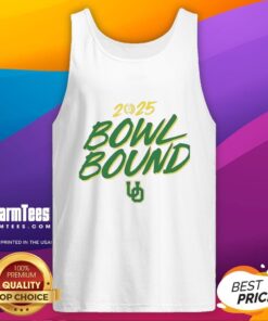 Alt Text: Top Oregon Ducks Bowl Bound 2025 tank top featuring team colors and logo, perfect for fans supporting the Ducks.
