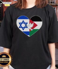 Top Peace for Israel and Palestine Ladies Tee featuring a stylish design promoting unity and harmony.