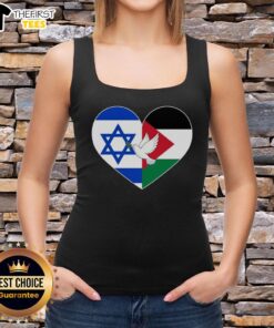 Top Peace for Israel and Palestine tank top featuring a unifying design, perfect for promoting peace and solidarity.