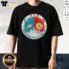 Top PFD Philadelphia Eagles Football Skyline T-Shirt featuring iconic city skyline and team logo in vibrant colors.
