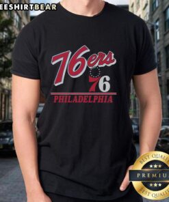 Top Philadelphia 76ers Fly By Vintage T-Shirt featuring retro design and team colors, perfect for basketball fans.