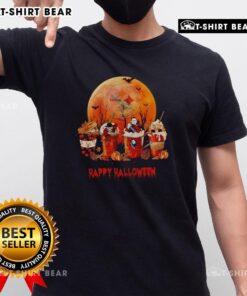 Top Pittsburgh Steelers Happy Halloween Coffee T-Shirt featuring festive design for football fans celebrating Halloween.