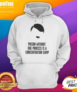 Top Prison Without Due Process Is A Concentration Camp hoodie design featuring bold text and striking graphics.
