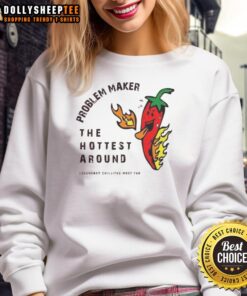 Top Problem Maker sweatshirt in a stylish design, perfect for casual wear and showcasing trendy fashion.