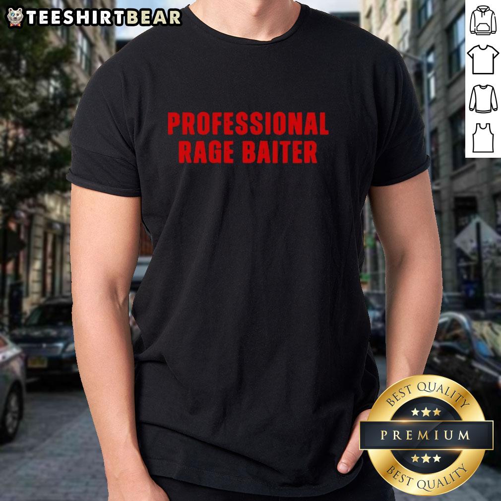 Top Professional Rage Baiter T Shirt Top Professional Rage Baiter T-Shirt featuring bold text design, perfect for humor lovers and social media enthusiasts.