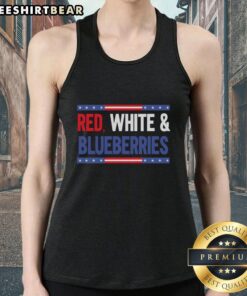 Stylish top featuring red, white, and blueberries design perfect for summer fashion - Top Red White Blueberries Tank Top.