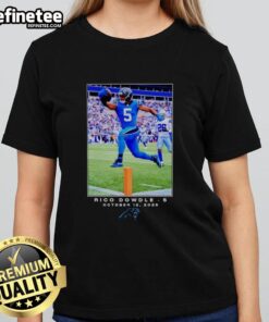 Top Rico Dowdle Carolina Panthers NFL Week 6 Ladies Tee showcasing team spirit and style for female fans.