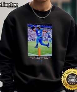 Alt Text: Top Rico Dowdle Carolina Panthers NFL sweatshirt featuring vibrant design for Week 6, perfect for fans.
