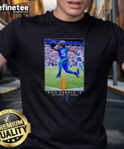 Top Rico Dowdle Carolina Panthers NFL Flash Features Week 6 T-Shirt showcasing team colors and player graphics.