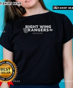 Top Right Wing Rangers Ladies Tee featuring a stylish design, perfect for fans of the team looking for comfortable apparel.