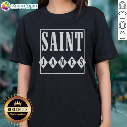 Top Saint James logo on a stylish ladies tee, perfect for casual wear and showcasing French fashion.