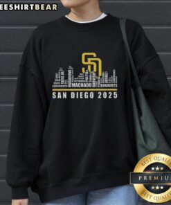 Top San Diego Padres 2025 City Skyline Sweatshirt featuring iconic skyline design and vibrant team colors.