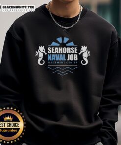 Top Seahorse Naval Job Crest Sweatshirt featuring a unique design with a seahorse emblem on a cozy fabric.