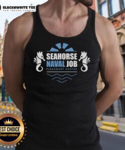 Top Seahorse Naval Job Crest Tank Top featuring a unique design for nautical enthusiasts and fashion lovers.