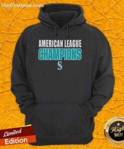 Alt Text: Seattle Mariners 2025 ALCS American League Champions logo hoodie showcasing team pride and championship spirit.