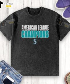 Top Seattle Mariners 2025 ALCS American League Champions logo on a stylish washed t-shirt, perfect for fans.