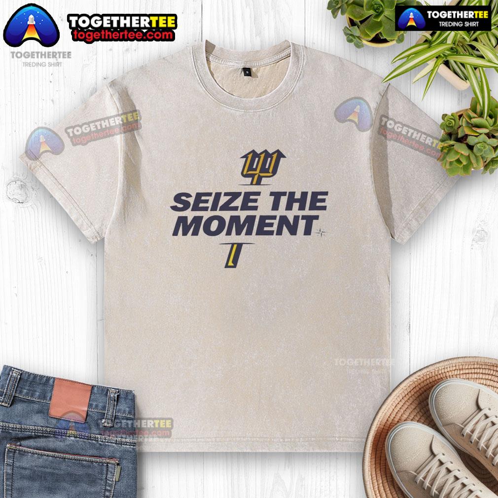 Top Seize The Moment Trident Seattle Mariners Washed T Shirt Top Seize The Moment Trident Seattle Mariners washed t-shirt in navy blue, perfect for fans and casual wear.