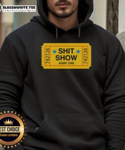 Top Shit Show Ticket vinyl hoodie featuring vibrant graphics and a comfortable fit, perfect for casual wear.