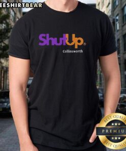 Top Shut Up Collinsworth Logo T-Shirt featuring a bold graphic design for sports fans and football enthusiasts.