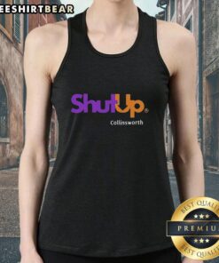 Alt Text: Top Shut Up Collinsworth logo tank top featuring bold graphic design for sports fans and casual wear.