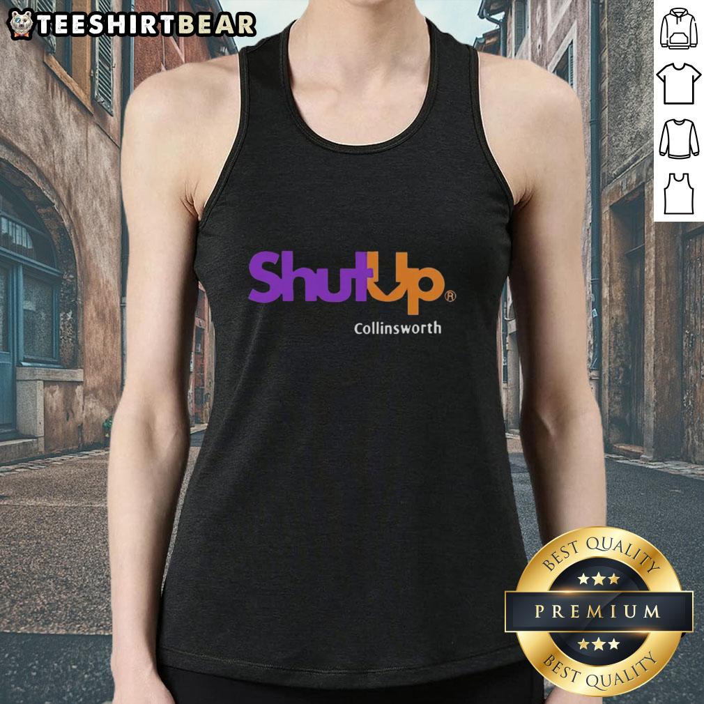 Top Shut Up Collinsworth Logo Tank Top Alt Text: Top Shut Up Collinsworth logo tank top featuring bold graphic design for sports fans and casual wear.