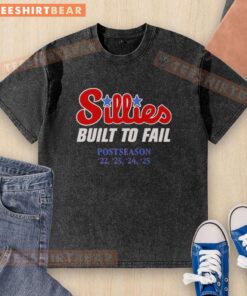 Top Sillies Built To Fail washed t-shirt featuring a playful design and soft fabric, perfect for casual wear.