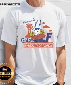 Top Snoopy X Florida Gators T-Shirt featuring Snoopy in Gators colors, perfect for University of Florida fans.