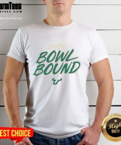 Alt Text: Top South Florida Bulls Bowl Bound 2025 T-Shirt featuring team colors and logo, perfect for fans and game day.