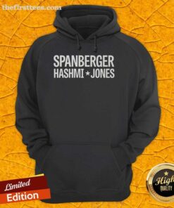 Alt Text: Top Spanberger Hashmi Jones logo hoodie showcasing a stylish design and vibrant colors, perfect for casual wear.
