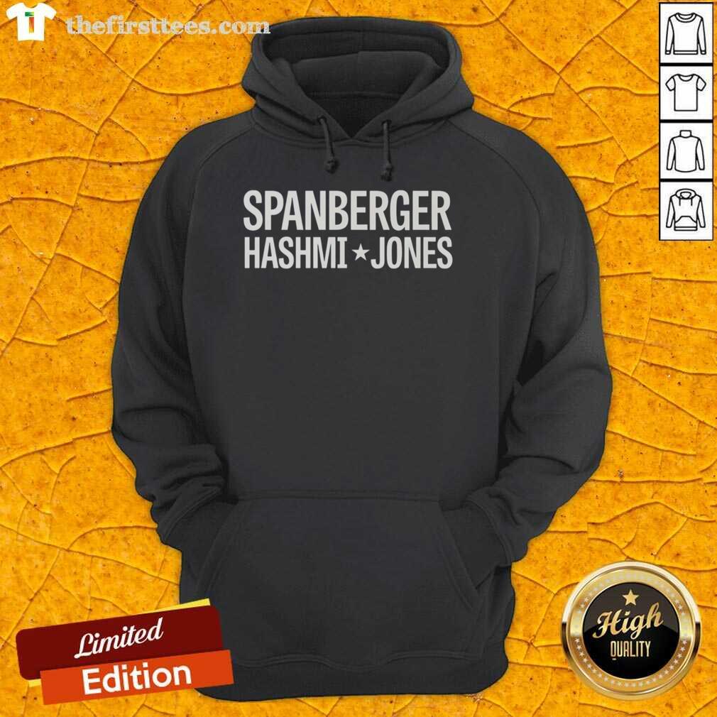 top-spanberger-hashmi-jones-logo-hoodie Alt Text: Top Spanberger Hashmi Jones logo hoodie showcasing a stylish design and vibrant colors, perfect for casual wear.
