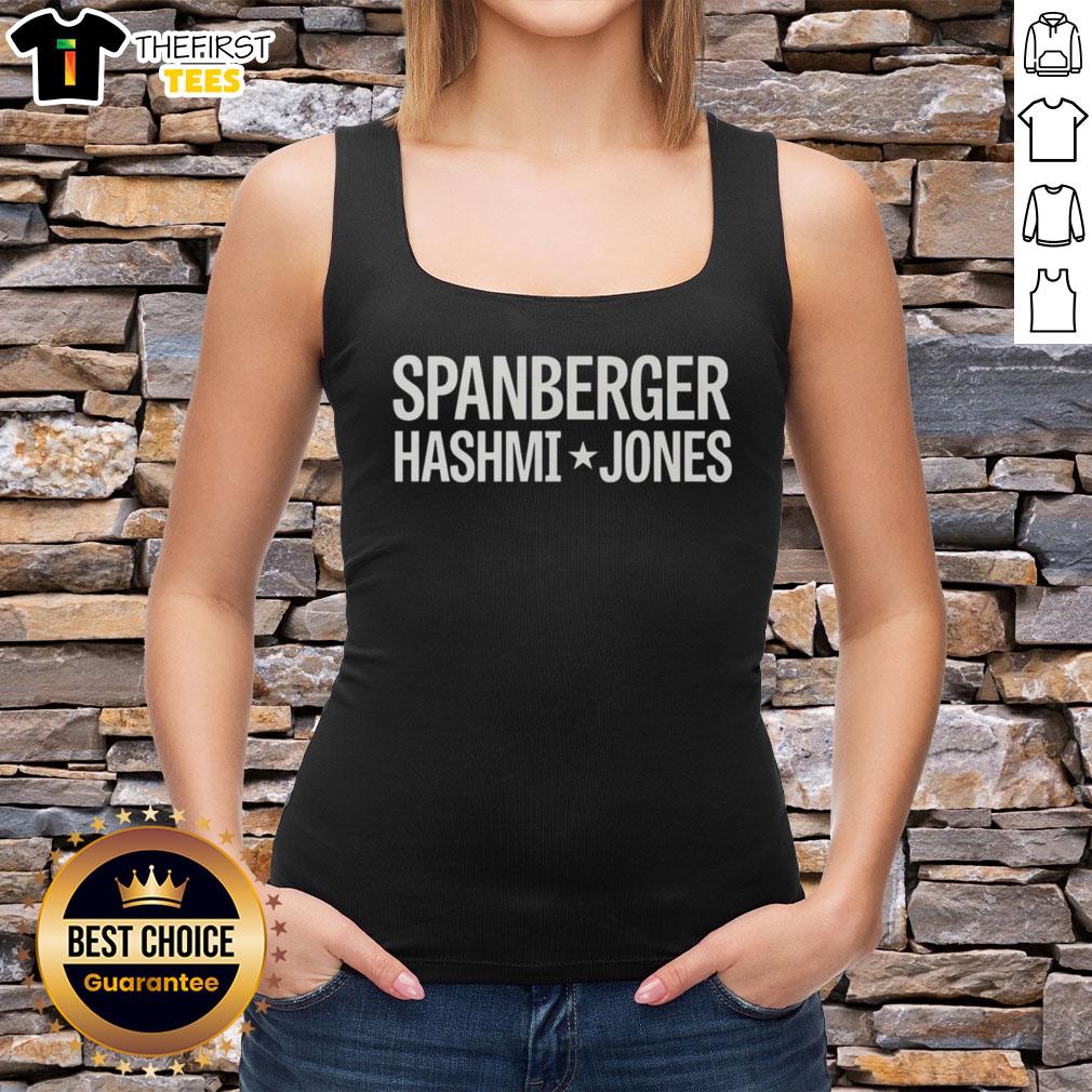 top-spanberger-hashmi-jones-logo-tank-top Alt Text: Top Spanberger Hashmi Jones logo tank top featuring a stylish design for casual wear enthusiasts.
