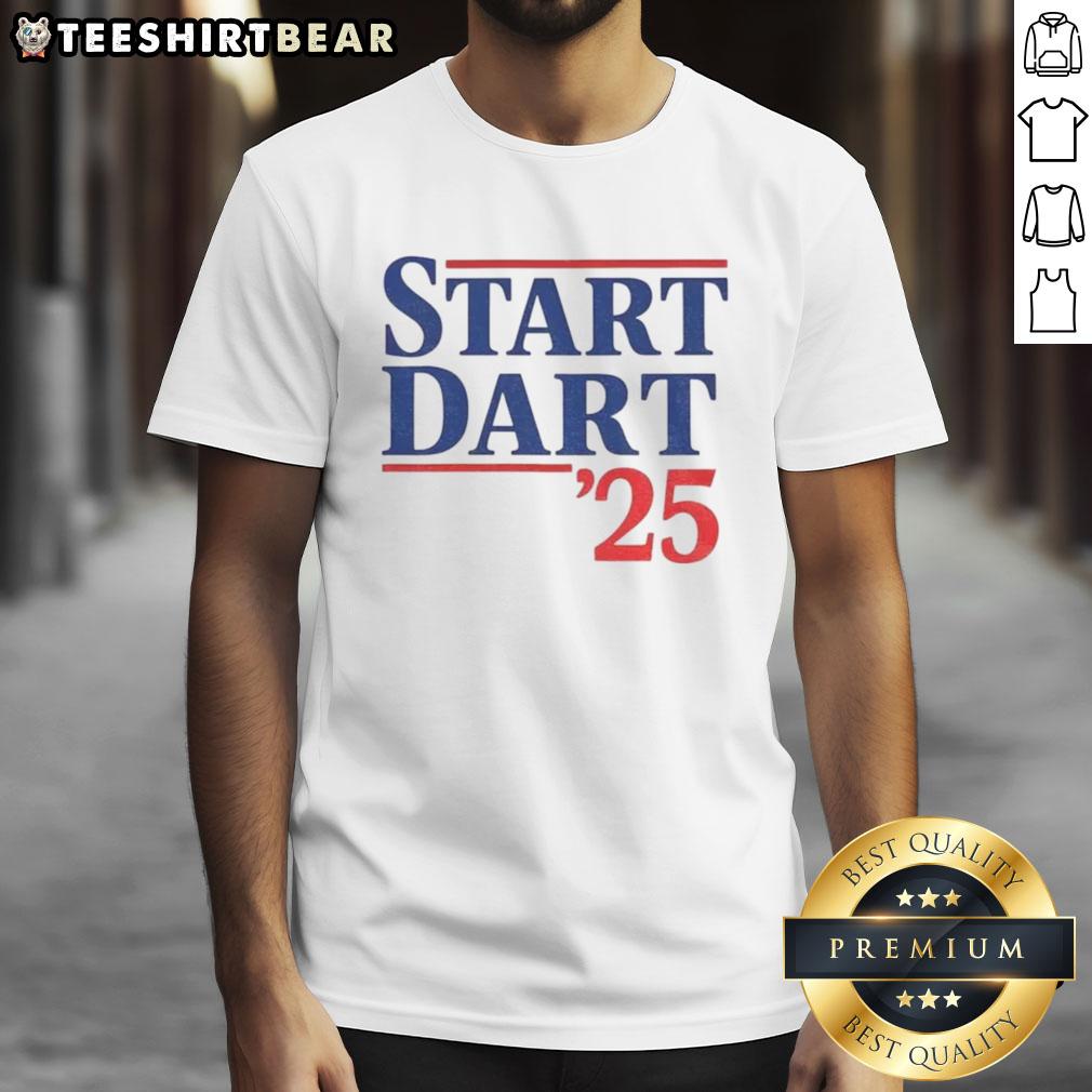 Top Start Jaxson Dart '25 New York Giants Nfl Football T Shirt Top Start Jaxson Dart '25 New York Giants NFL football t-shirt featuring team logo and player name.