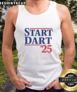 Top Start Jaxson Dart 25 New York Giants NFL football tank top featuring team colors and logo for fans.