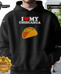 Top Taco I Love My Chihuahua hoodie featuring a cute taco graphic and vibrant colors, perfect for dog lovers.