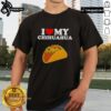 Top Taco I Love My Chihuahua T-Shirt featuring a cute taco graphic and a love message for chihuahua lovers.