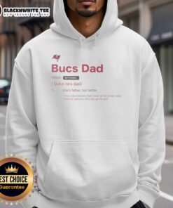 Top Tampa Bay Buccaneers Dad Definition Hoodie featuring bold graphics and a comfortable fit for football fans.