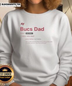 Alt Text: Top Tampa Bay Buccaneers Dad Definition Sweatshirt featuring a bold design, perfect for proud Buccaneers fans.