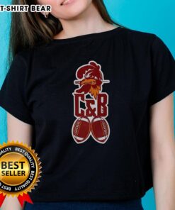 Top Tampa Bay Buccaneers football C and B logo mascot on a stylish ladies tee, perfect for fans and casual wear.