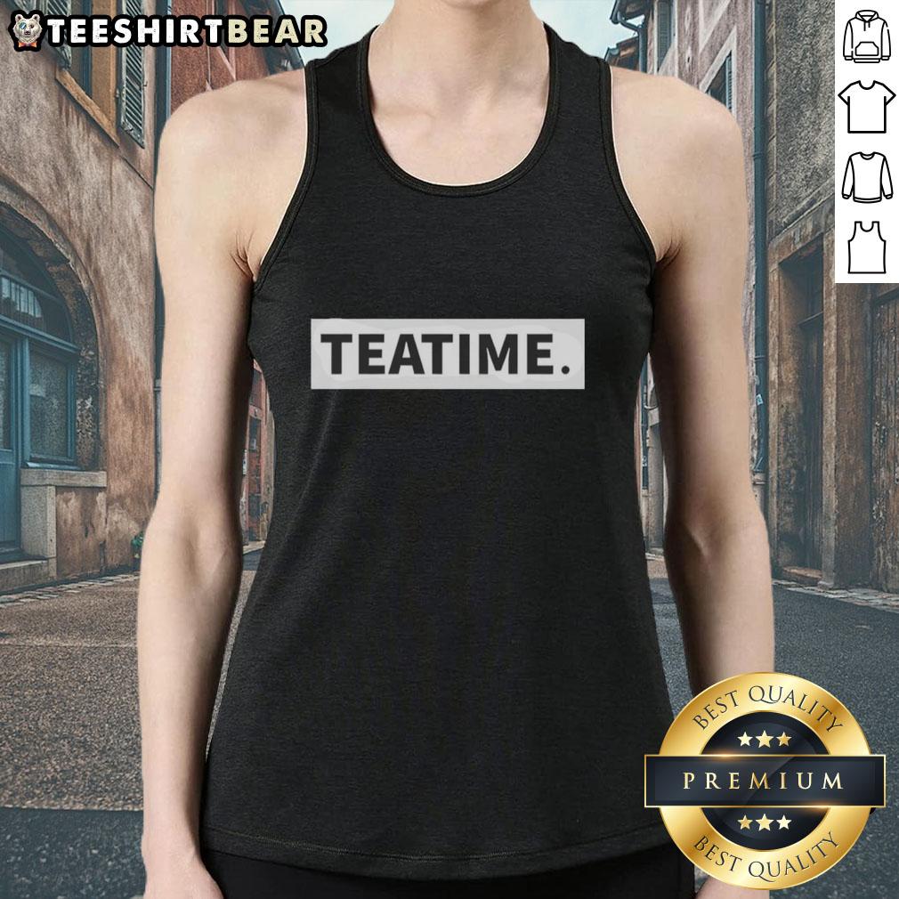 Top Teatime Graphic Tank Top Top Teatime Graphic Tank Top featuring a whimsical tea-themed design, perfect for casual summer outfits.